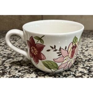 DASH OF THAT Zinnia Jumbo 24 Oz. Coffee Tea‎ Soup Mug Floral Earthenware 5"